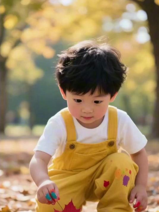 用树叶拼贴画制作小动物场景