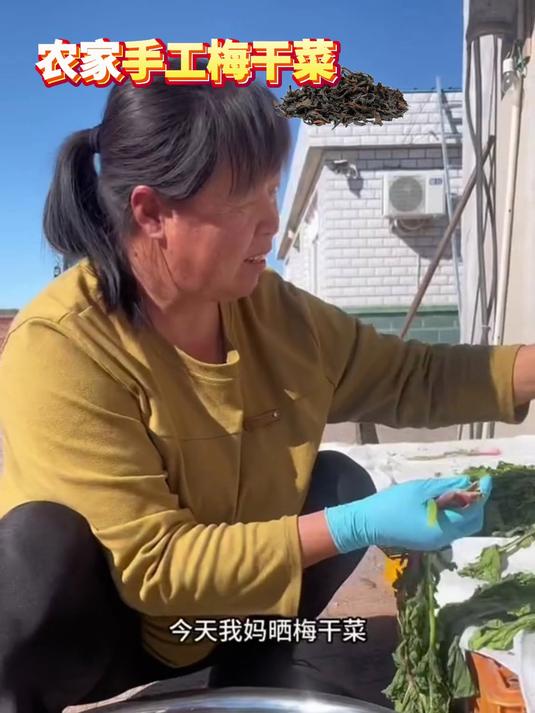 日晒梅干菜,焖饭烧豆腐炒毛豆,样样下饭超好吃