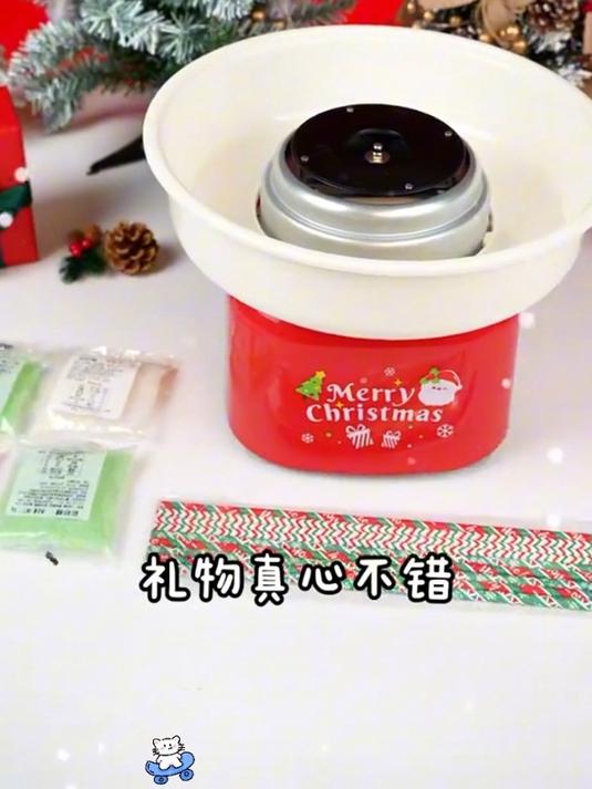 DIY圣诞氛围,棉花糖机打造梦幻甜品桌甜品