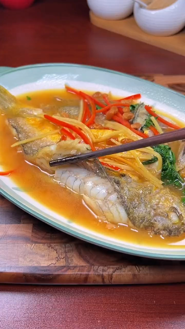 豆酱烧黄鱼,味道好极了