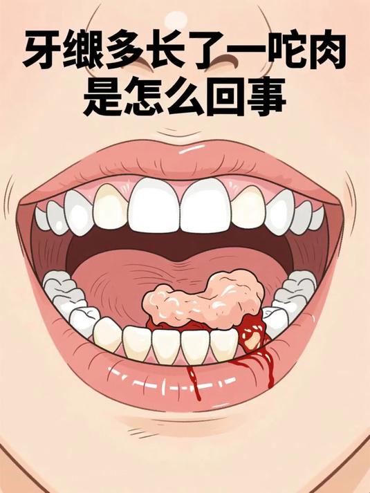 牙龈多长了一坨肉是怎么回事