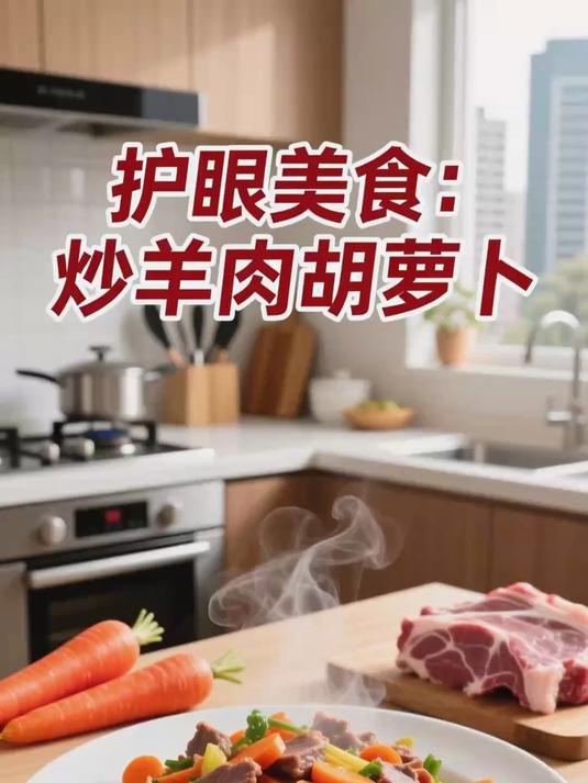 炒羊肉胡萝卜 补维A护视力