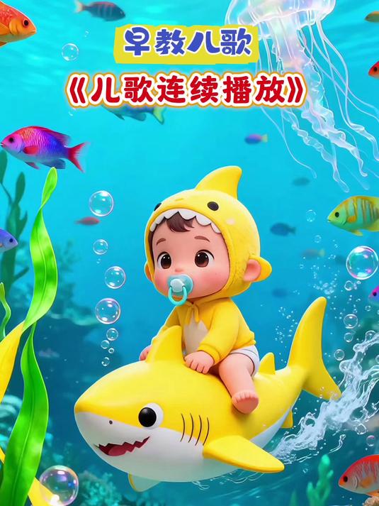 儿歌串烧儿歌连续播放《鲨鱼宝宝》