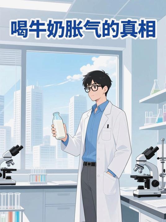 喝牛奶胀气不是乳糖不耐受，可能是饮用速度过快