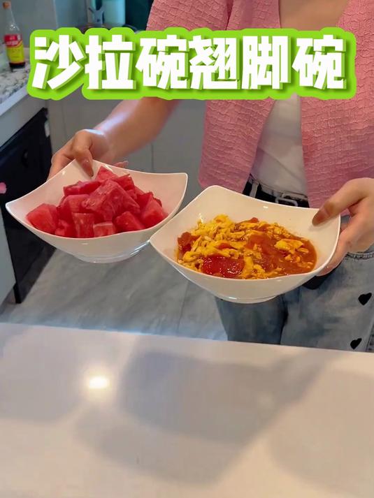 纯白四角碗沙拉碗翘脚碗家用创意釉下彩陶瓷餐具轻奢中式乔迁瓷碗#好物推荐##釉下彩餐具#