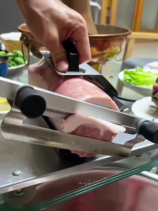 不锈钢羊肉卷切片机 多功能家用肥牛冻肉刨肉机