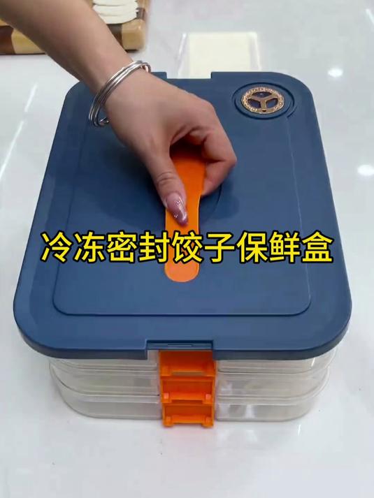 饺子保鲜神器!大容量装百个不挤,密封防串味,速冻党狂喜!