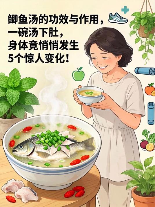 鲫鱼汤的功效与作用,一碗汤下肚,身体竟悄悄发生5个惊人变化!