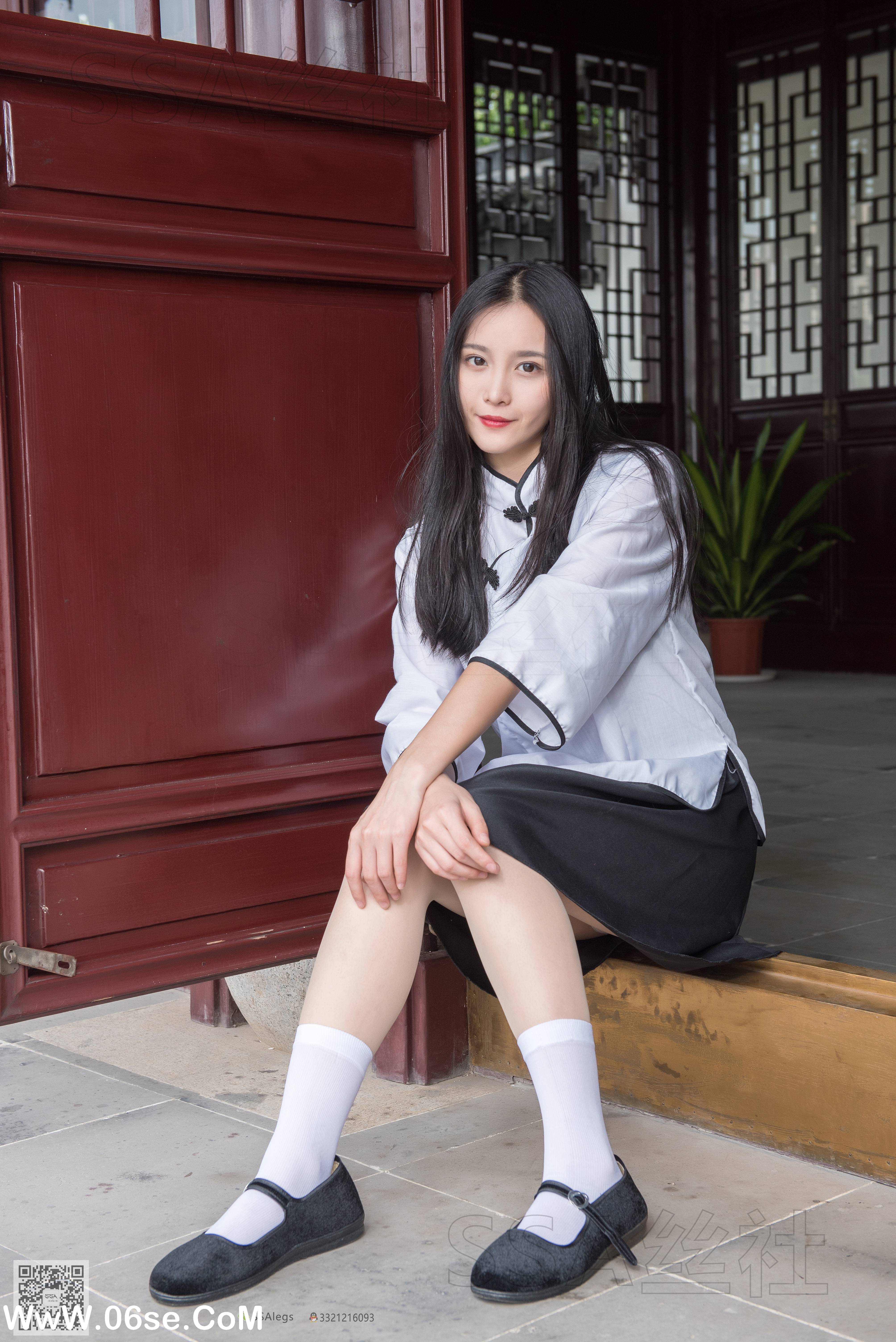 图片[13]-[SSA丝社] NO.068 君君 民国学妹肉丝白袜[120P1.85G]-六色网