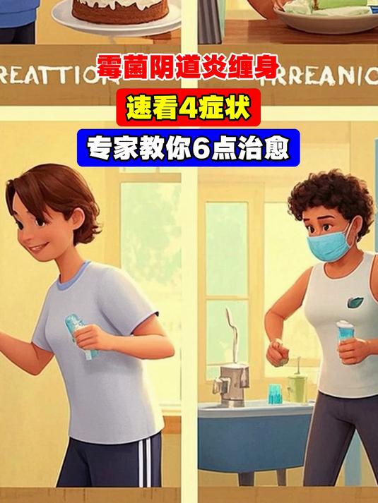 霉菌阴道炎缠身,速看4症状,专家教你6点治愈