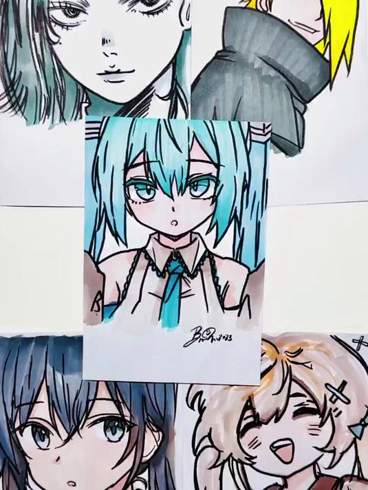 手绘大家的漫画头像