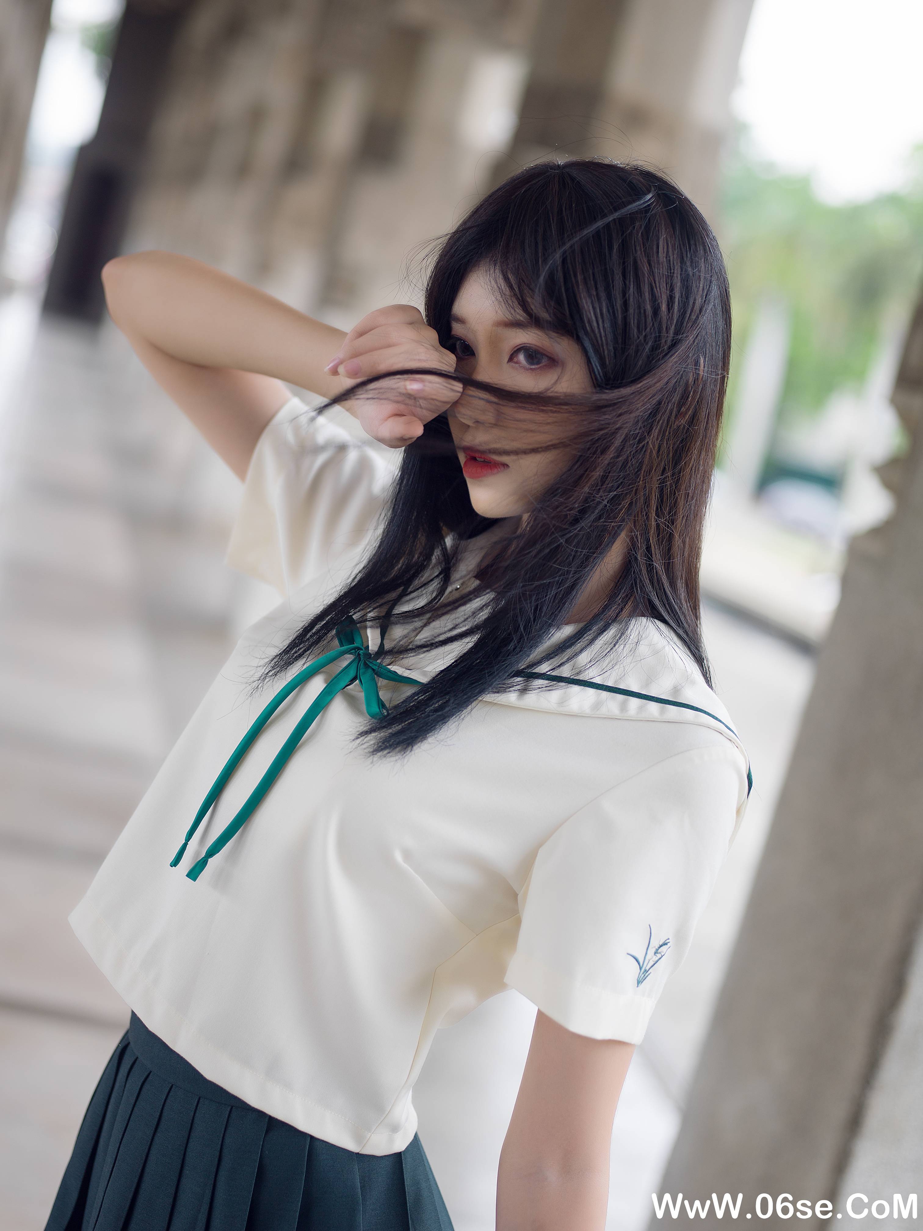 图片[2]-南桃 NO.014 – 绿jk[14P27M]-六色网