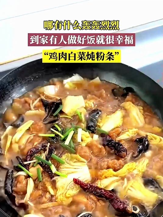 鸡肉白菜炖粉条