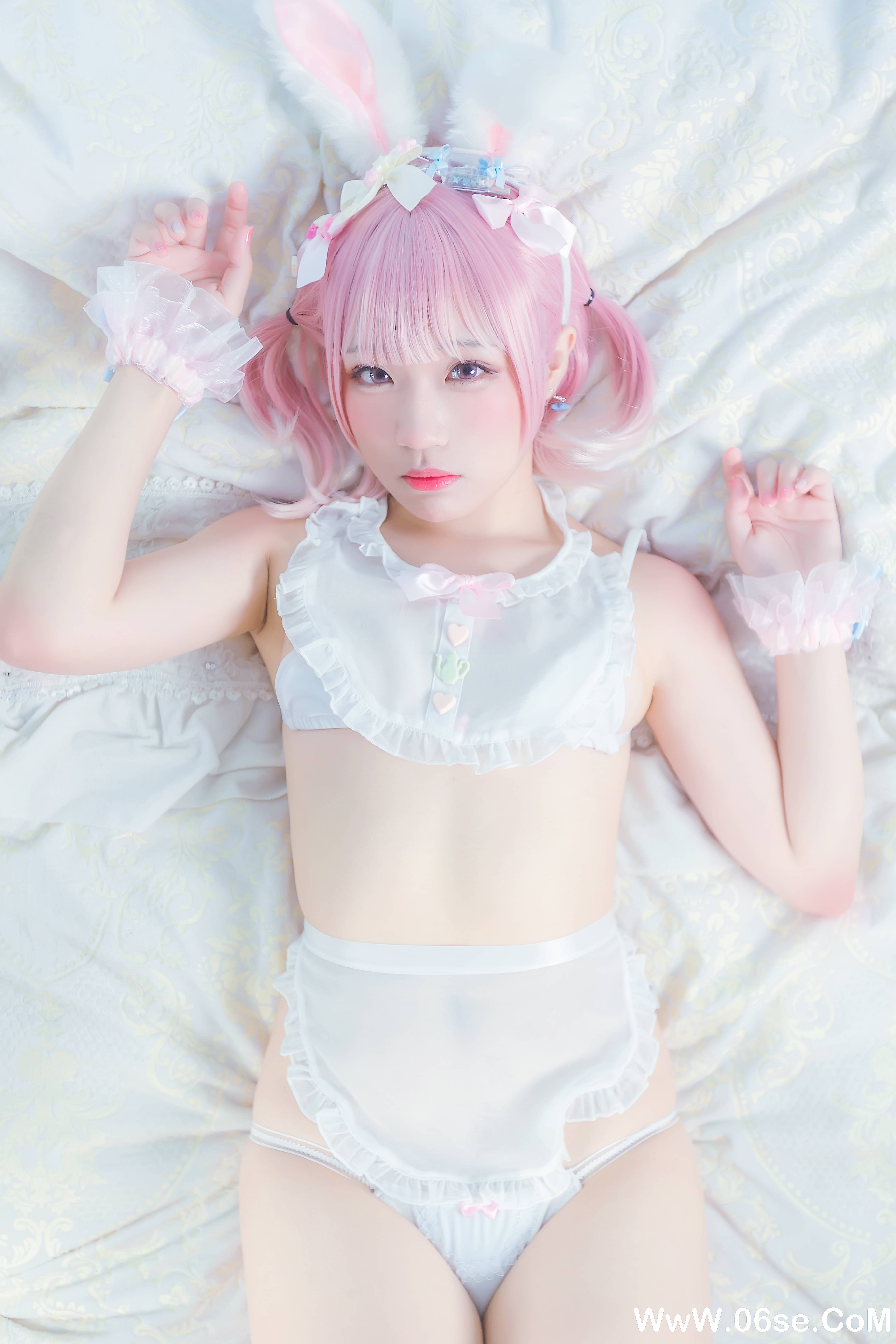 图片[19]-Mime弥美 NO.005 – 白粉色兔女郎[30P201M]-六色网