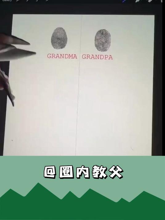 用指纹和合照定制的画像,也太有创意了