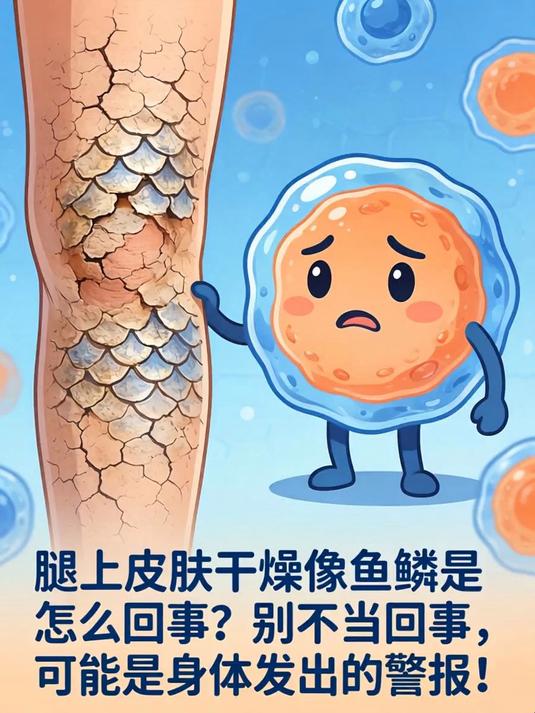 腿上皮肤干燥像鱼鳞是怎么回事?别不当回事,可能是身体发出的警报!