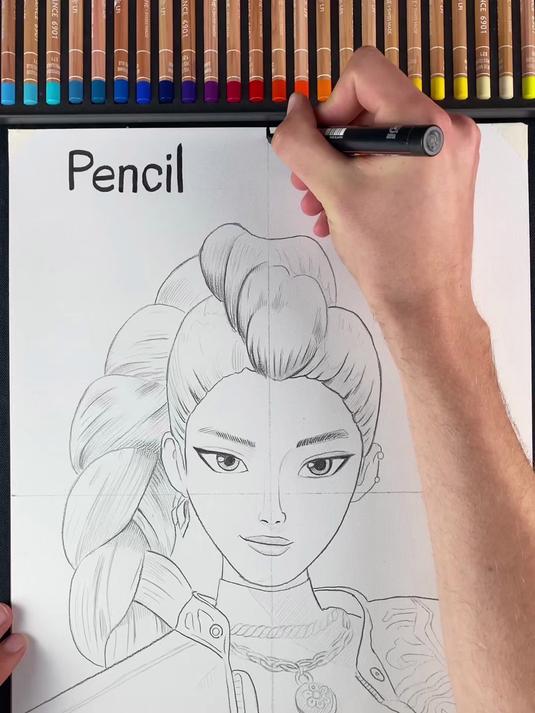 用 4 种技法彩铅写实画