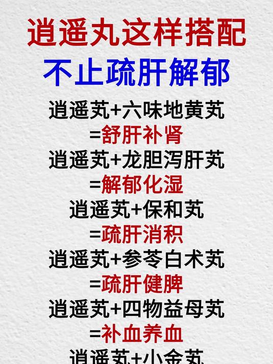 逍遥丸巧搭配