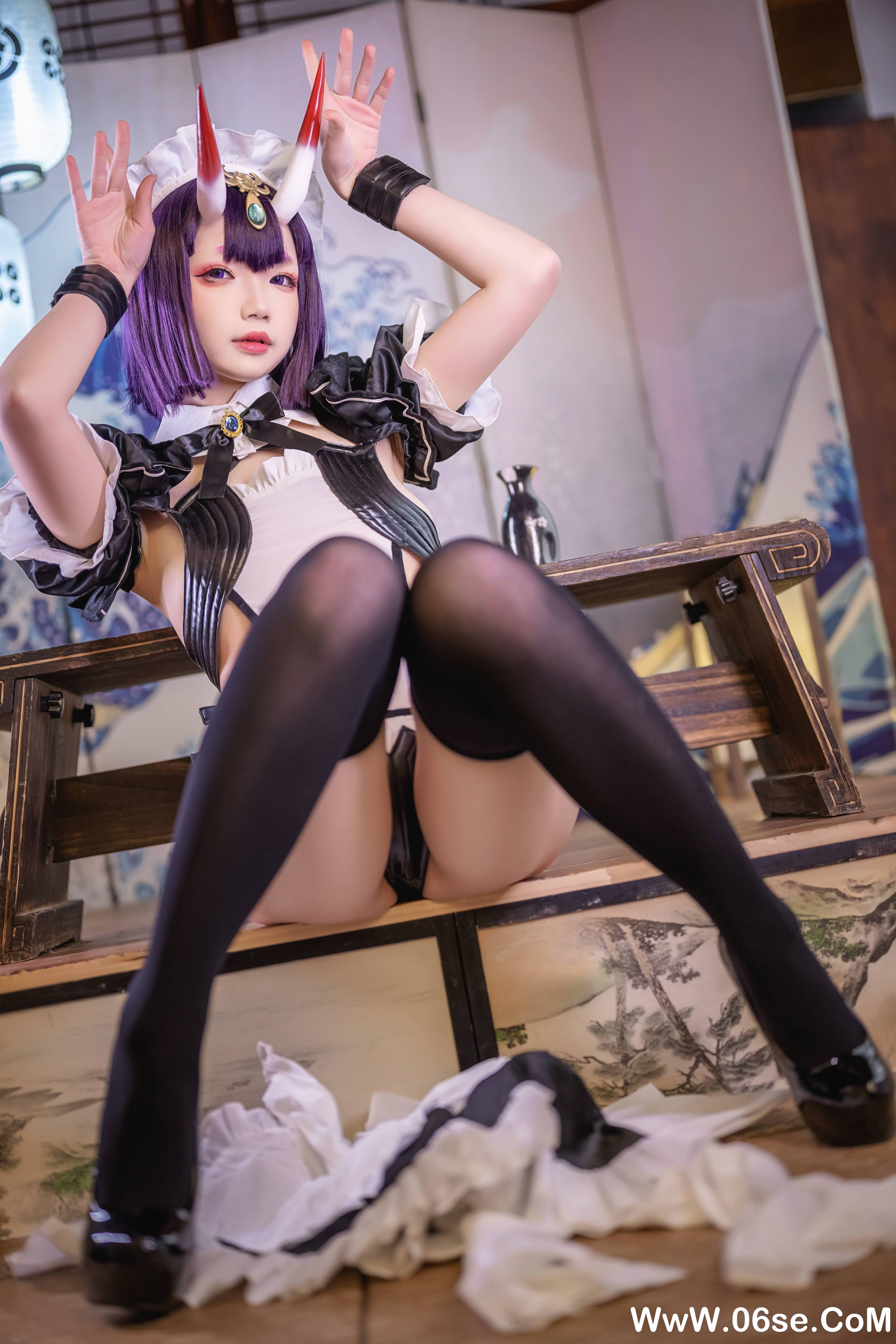 图片[25]-Cos小姐姐雪琪 NO.148 — 酒吞童子女仆[62P+13V1.44G]-六色网