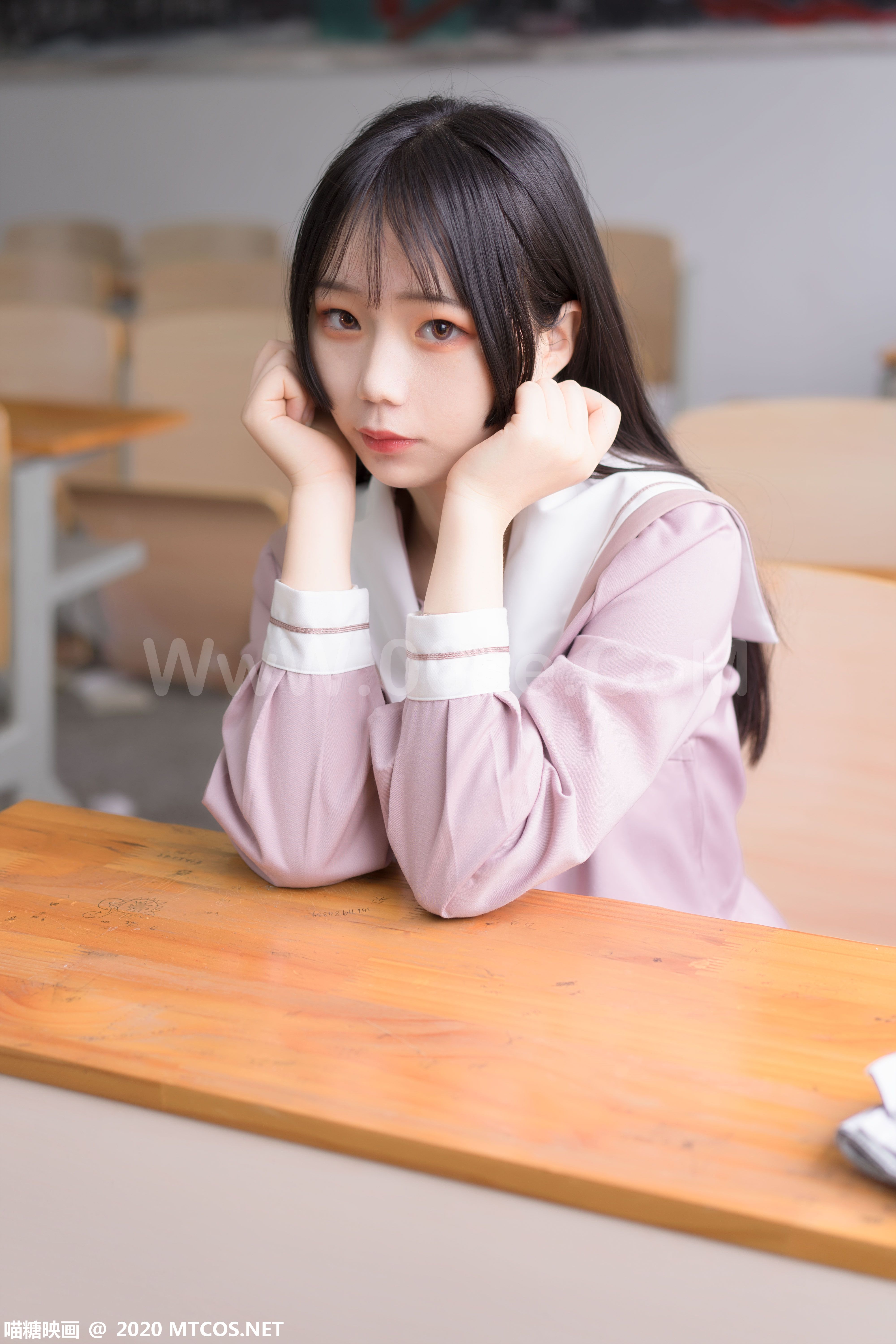 图片[44]-[MTCos] 喵糖映画 Vol.074 半度度度喵 粉色JK小姐姐-六色网