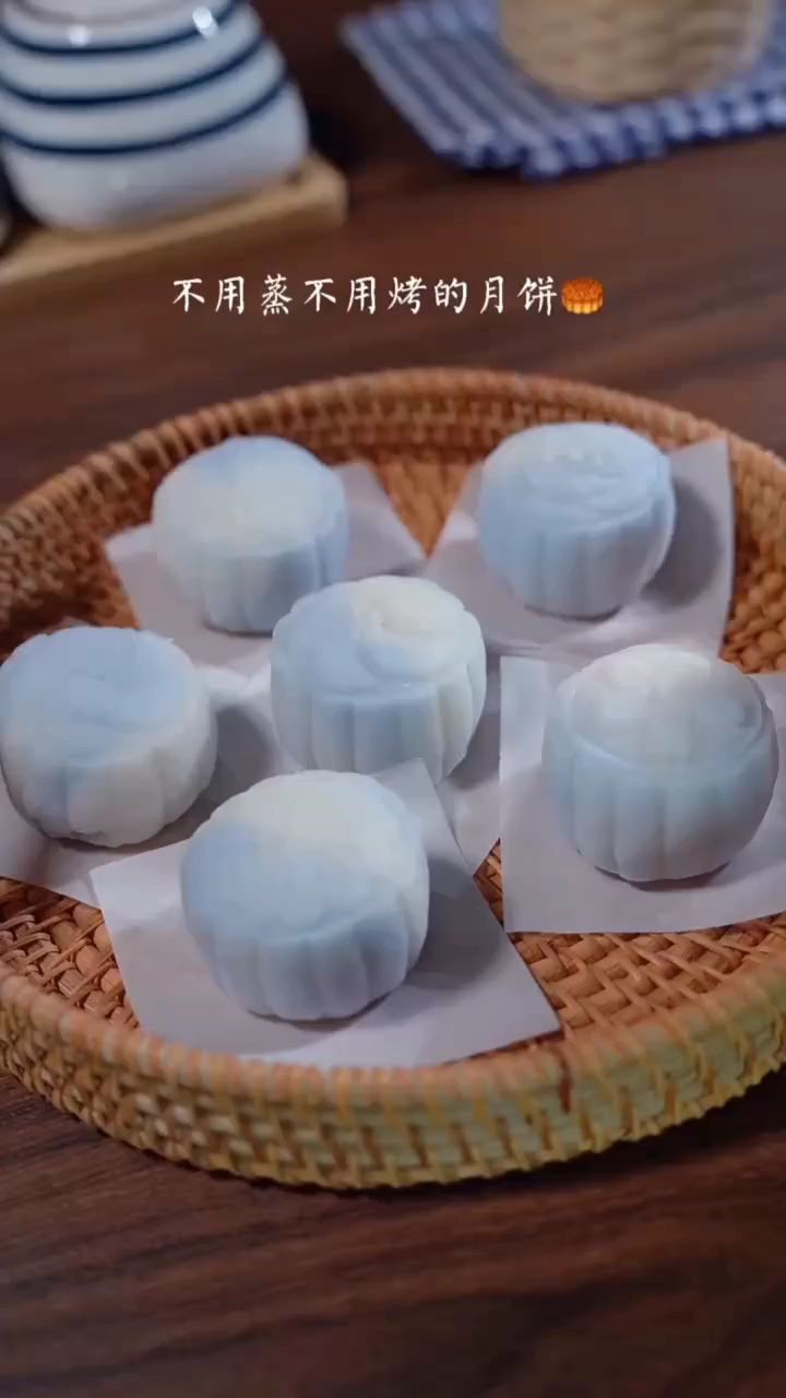 冰皮预拌粉不用蒸不用烤!也能做出好看又好吃的月饼自己做吃的放心#冰皮月饼#甜点