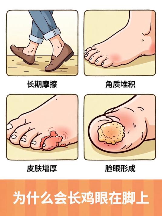 为什么会长鸡眼在脚上 #健康扬帆季#
