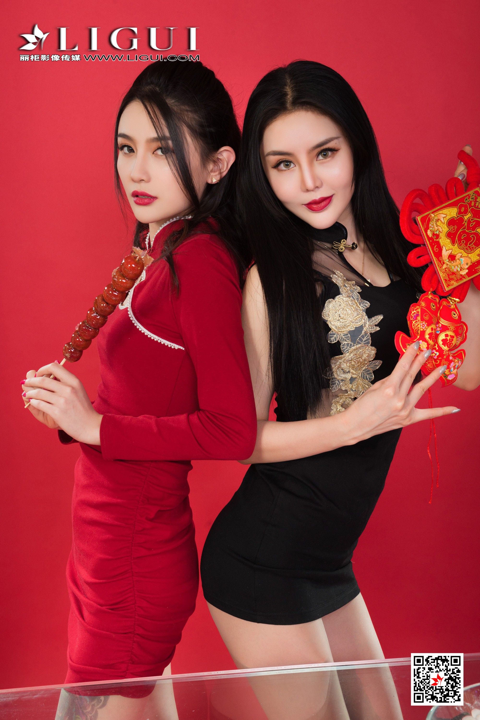 图片[3]-[Ligui丽柜] 2021.02.10 《《双生花 欲饺迎春》甜甜&凉儿-六色网