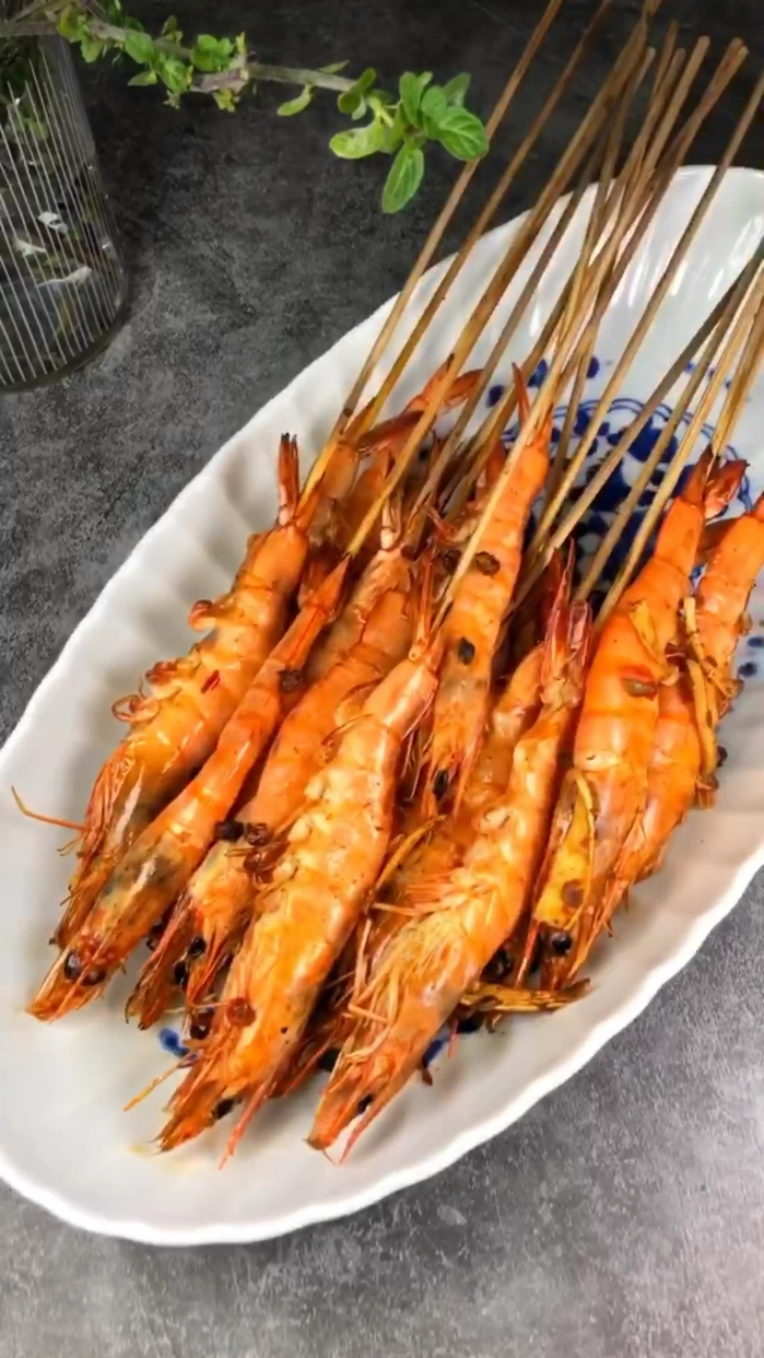 ‼️巨好吃????的烤串串虾,鲜香酥脆✅ #领潮新势力# ‼️巨好吃????的烤串串虾,鲜香酥脆✅