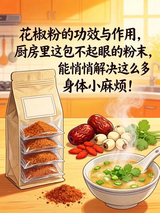 花椒粉的功效与作用，厨房里这包不起眼的粉末，竟能悄悄解决这么多身体小麻烦！
