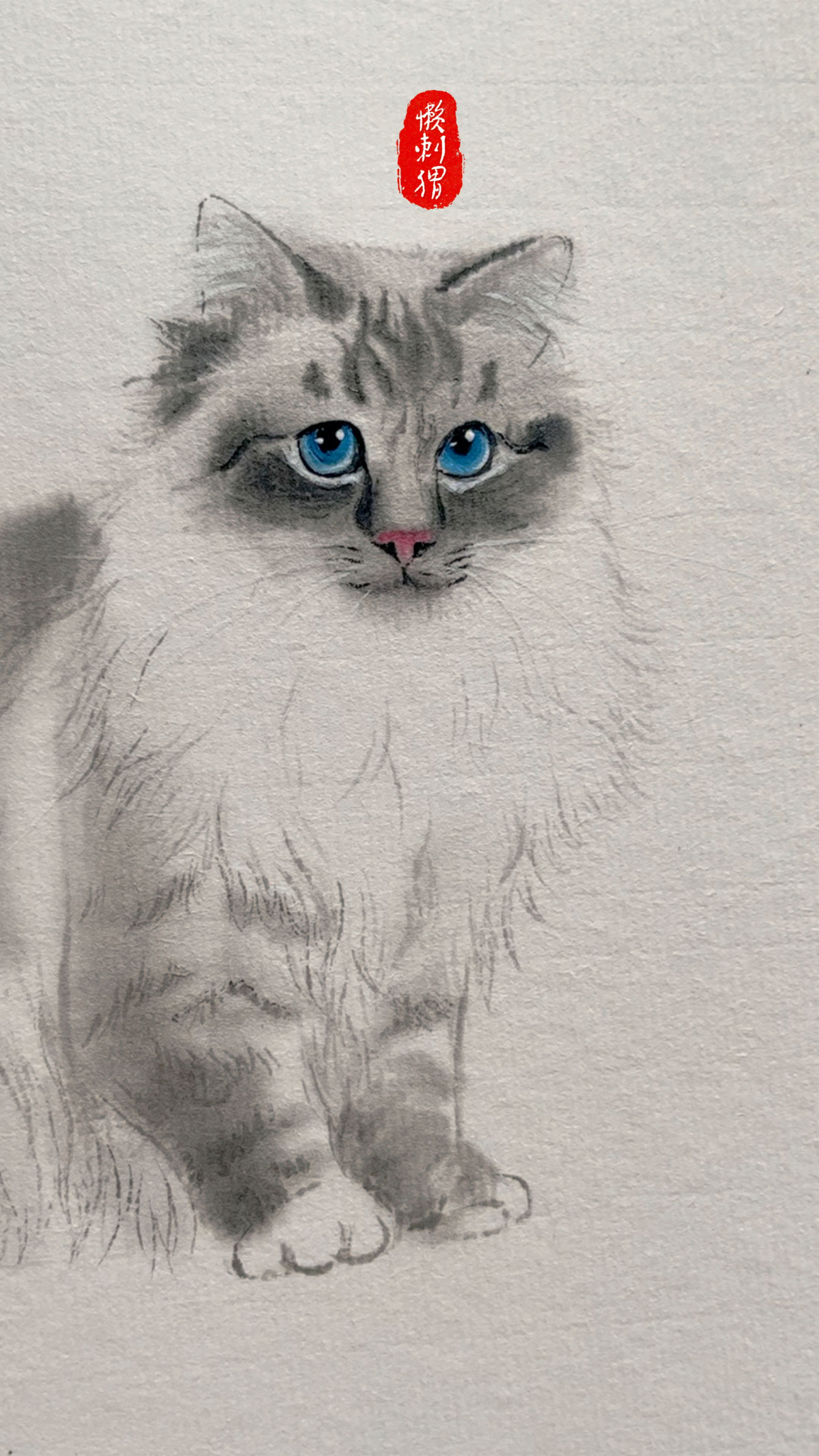 谁家猫咪最可爱 国画猫咪 猫咪的画法