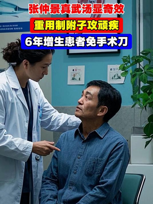 张仲景真武汤显奇效,重用制附子攻顽疾,6年增生患者免手术刀