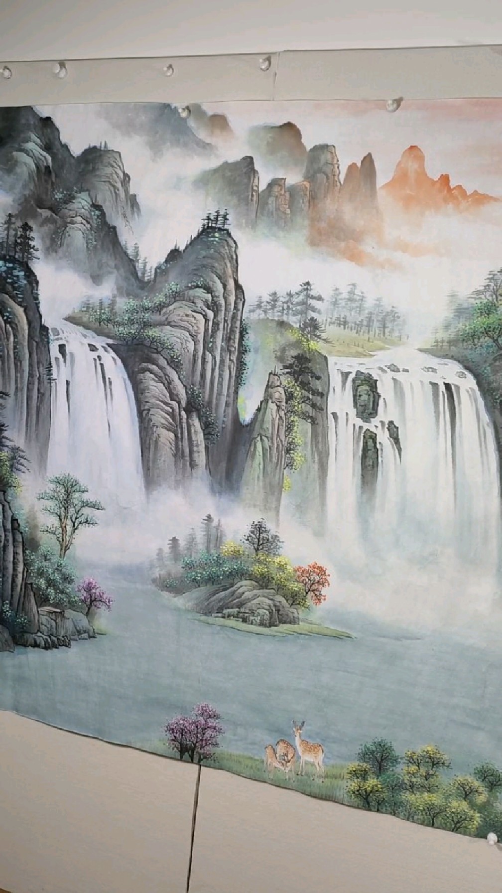 新画一幅山水画,八方聚财。国画原创手绘