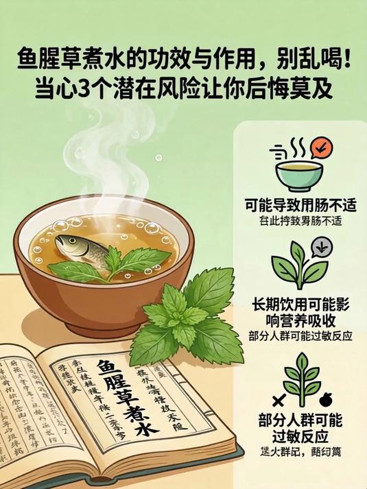 鱼腥草煮水的功效与作用，别乱喝！当心3个潜在风险让你后悔莫及