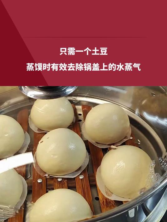 只需一个土豆,蒸馍时有效去除锅盖上的水蒸气