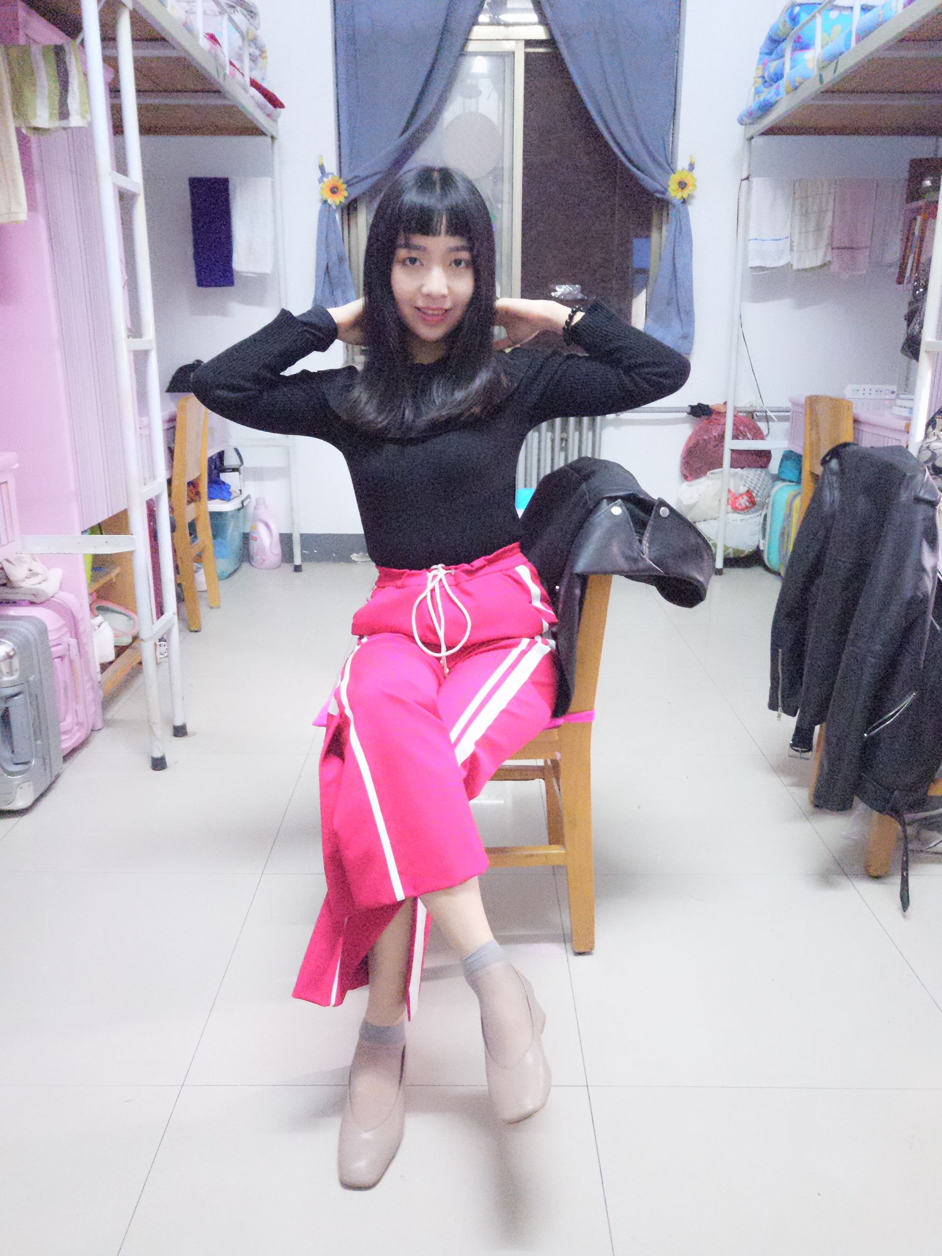图片[22]-学妹校园寝室短丝系列002期 张梦想[104P201M]-六色网