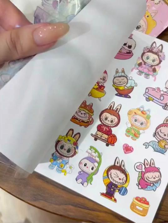 卡通布布贴纸手账素材解压本