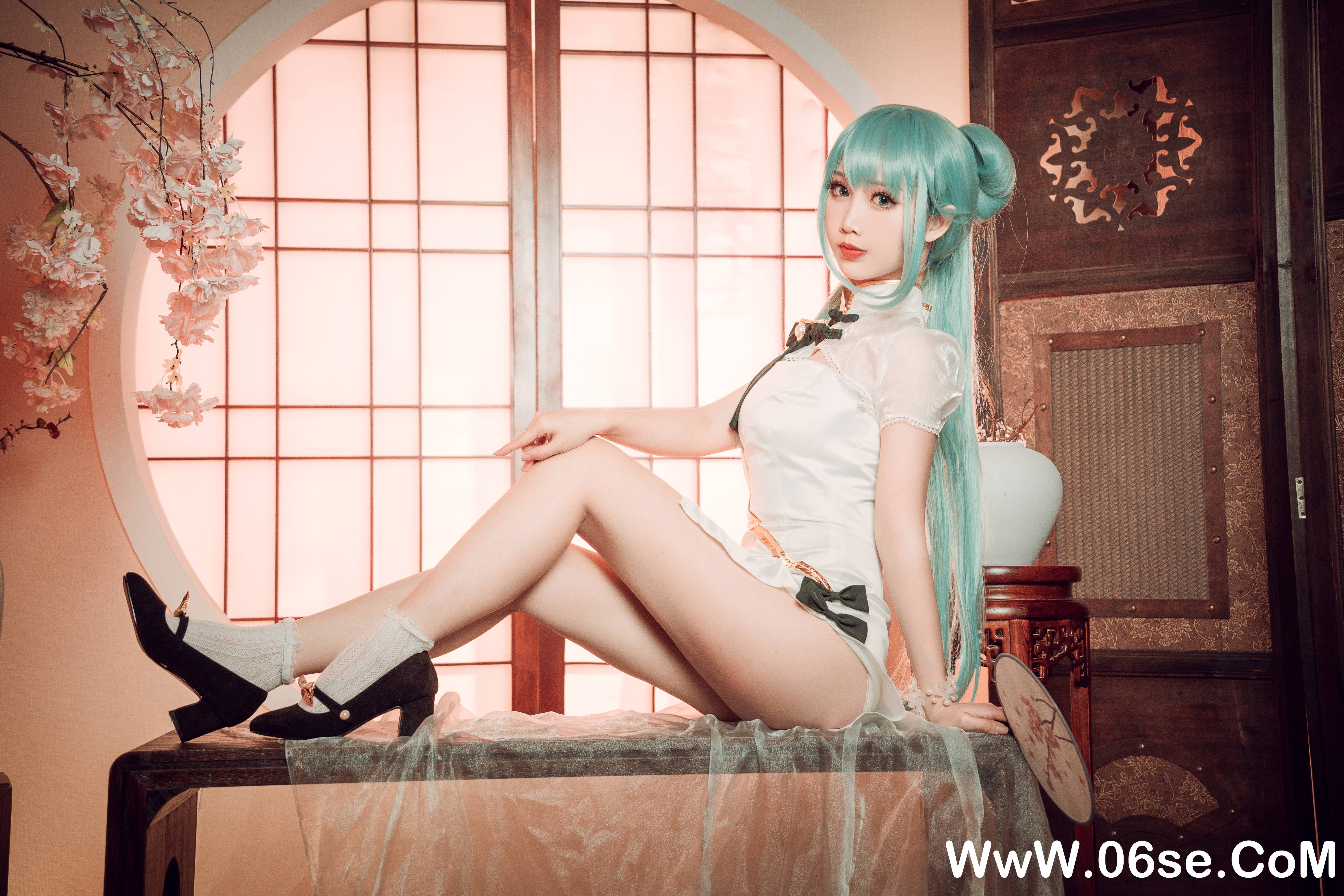 图片[7]-Coser面饼仙儿 NO.097– 初音旗袍[28P514M]-六色网