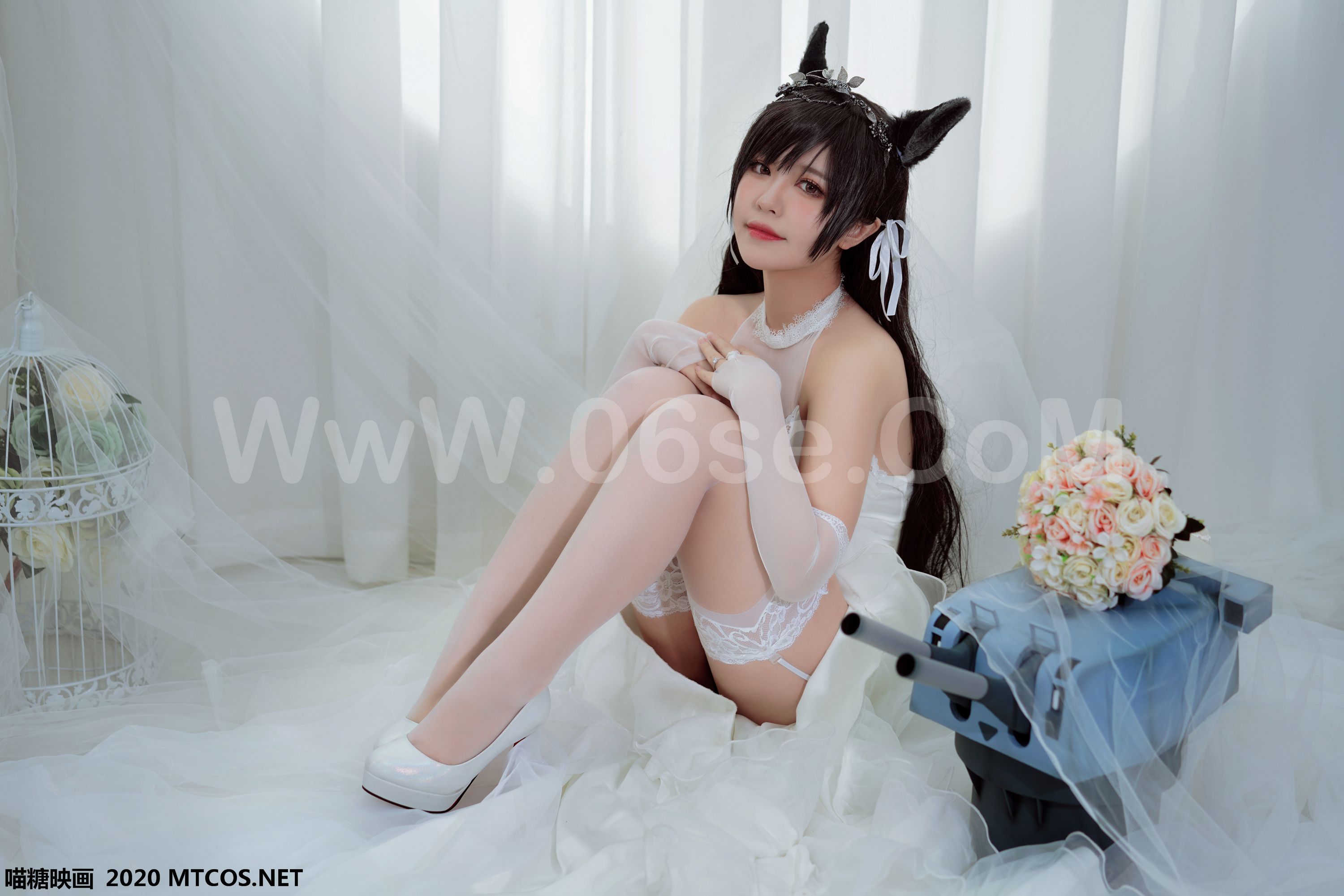 图片[29]-[MTCos] 喵糖映画 Vol.115 半半子 婚纱爱宕-六色网