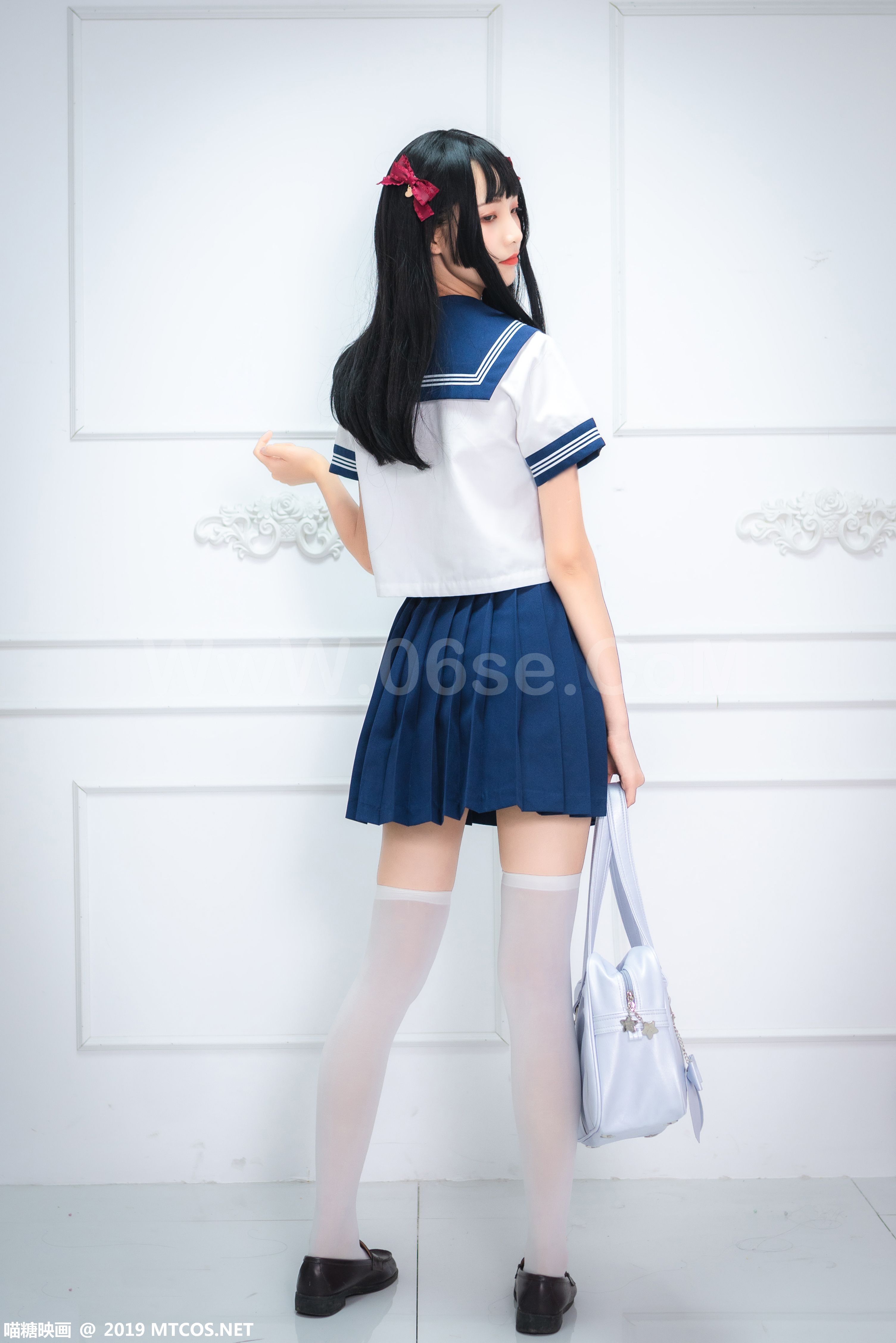 图片[4]-[MTCos] 喵糖映画 Vol.012 蓝白水手服-六色网
