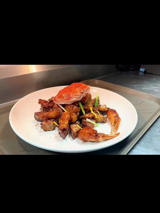 今天是个复刻菜,奉化芋艿松叶蟹