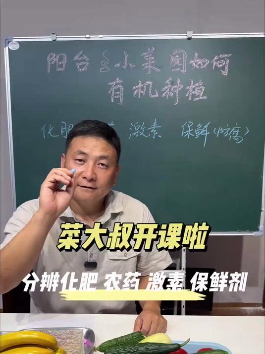 菜大叔开课啦蔬菜生长过程中的化肥,农药,激素,保鲜剂的区别#三农#