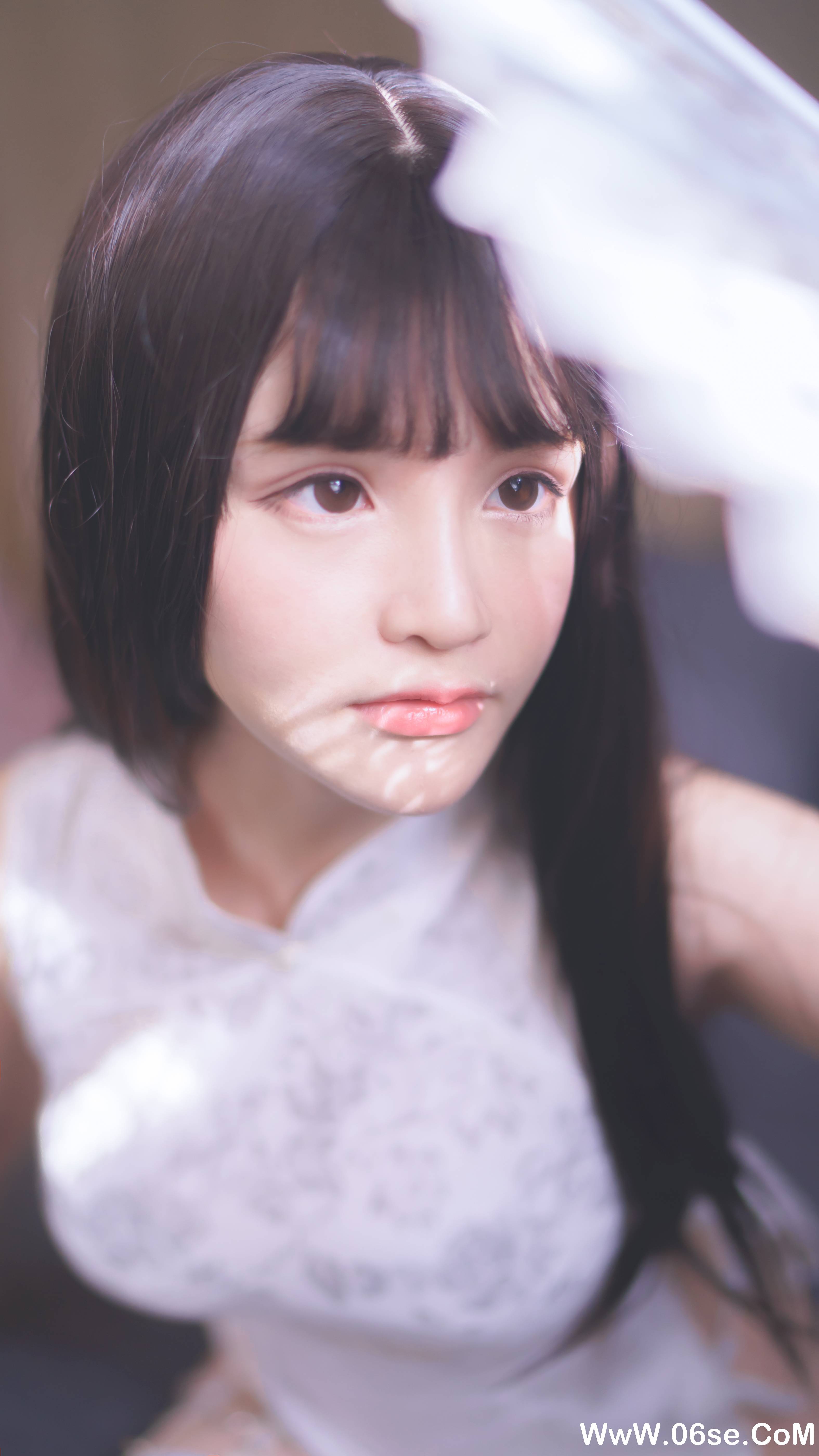 图片[2]-前羽  NO.003 – 白丝旗袍[17P108M]-六色网