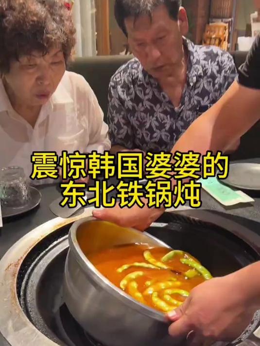 震惊韩国婆婆的东北铁锅炖