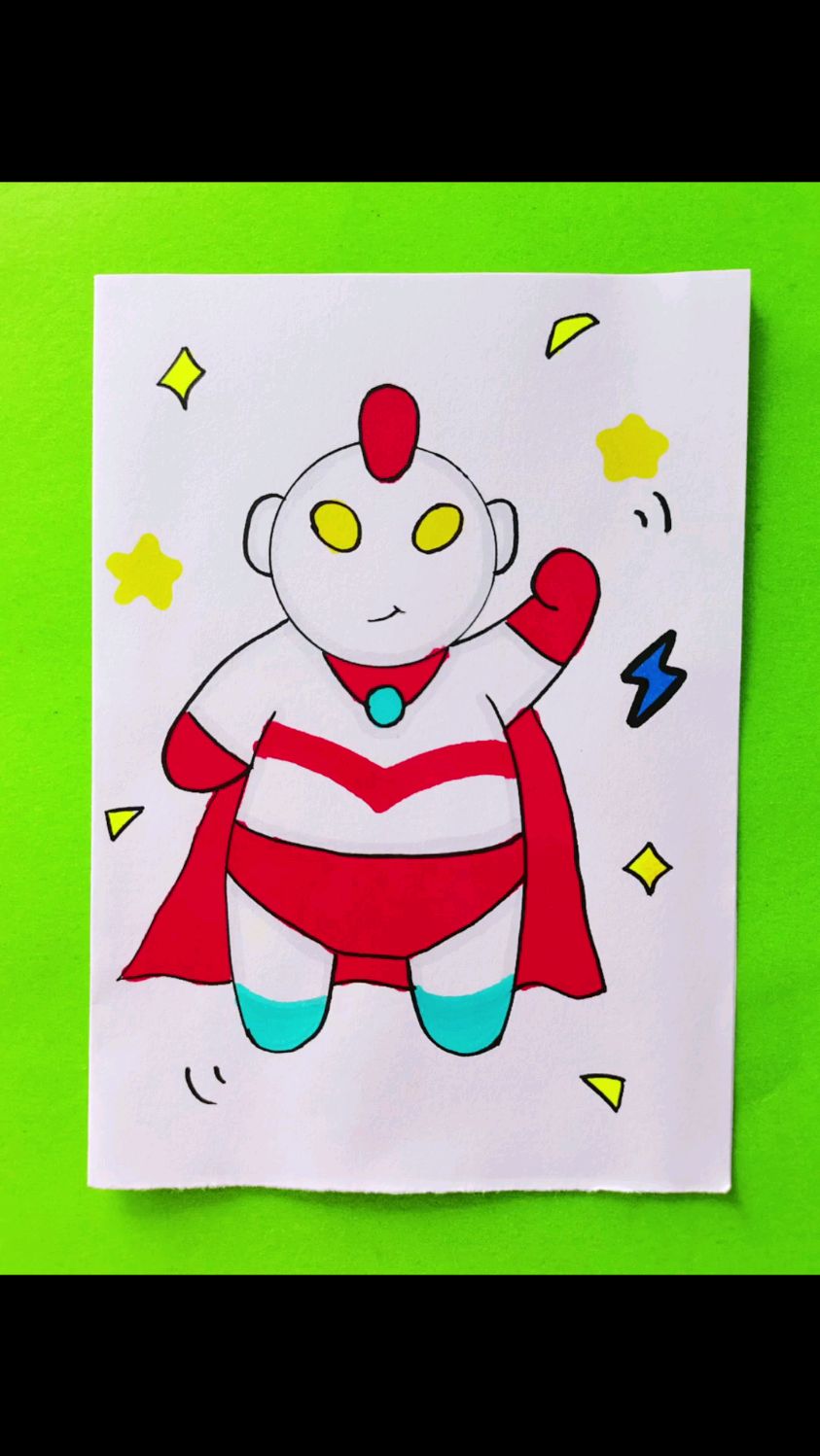 奥特曼简笔画,超级简单小朋友也可以秒学会 ,儿童简笔画,一学就会的简笔画