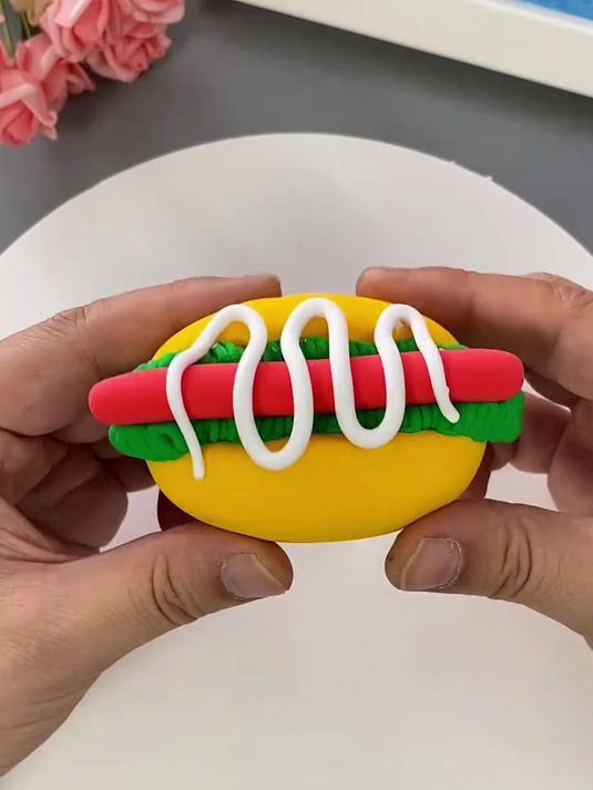 黏土做的汉堡包