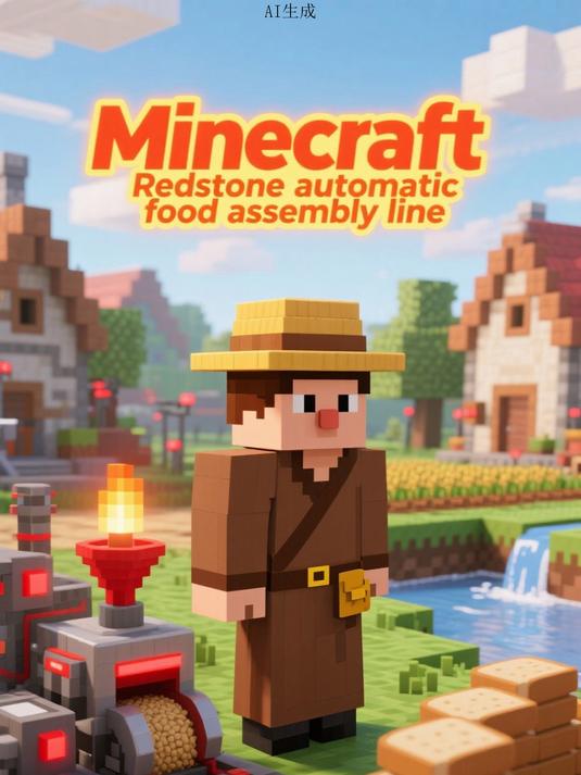 红石自动化我的世界粮食流水线 小麦加工面包全流程无人生产