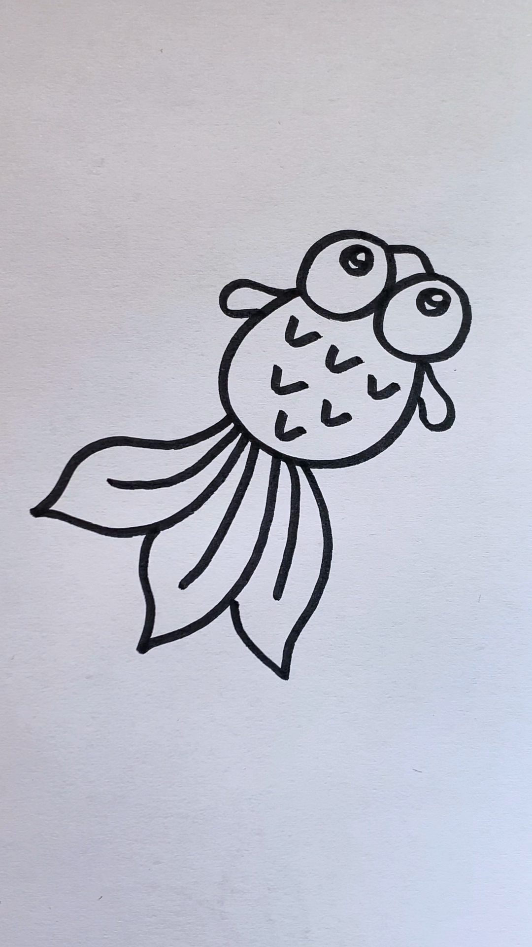 简单画小金鱼