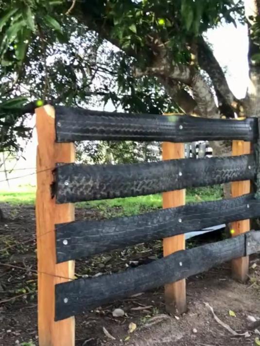 用轮胎也能砌围栏,这个效果真的太赞了