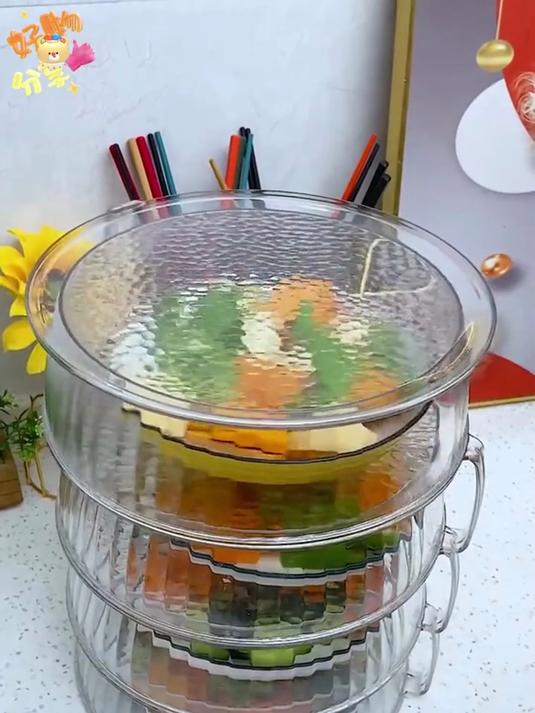 厨房必备神器保温菜罩,防蚊防尘保温佳,果盘功能也强大