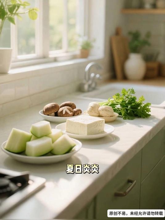 一碗汤的养生哲学冬瓜豆腐汤
